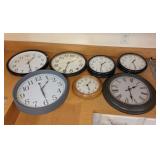 (9) Assorted Wall Clocks - Sharp & More