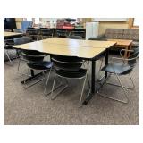 2 Tables & 6 Action Stacker Chairs
