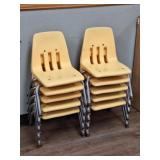 10 Virco Children's Plastic & Metal Chairs