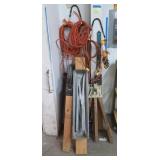 Saw Horses, Extension Cords, Work Lights