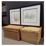 Plant Prints, Wicker Hamper, Wicker Chest