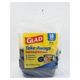 NEW Glad Take-Aways 50pcs Food Storage Set 38OZ