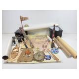 Maps, Rainstick, Native American Beaded Pouch