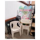 Table & Chairs, Flamingo Room Divider