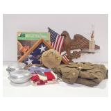 American Flags, Military Jakcet. Boy Scouts