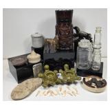 Horse Mail Holder, Chief Canister, Teeth, Stone