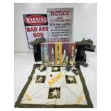 Vintage Army Toys, AMT Saturn Rocket Model, Signs