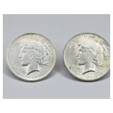 1923 & 1924 Silver Peace Dollars, UC