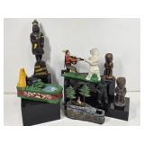 Cast Iron Native American Theme Banks, Hubley?