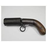 British JR Cooper Pepperbox Revolver, 6-Shot