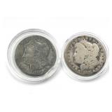 1891 O & 1890 O Morgan Silver Dollars