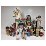 Native American & Carlson Dolls, Folk Art Horse