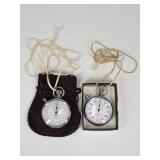 2 Vintage Swiss Stopwatches: Wakmann & Motreluxe