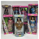 (7) 1990's Native American Barbie Dolls