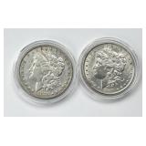 1885 & 1889 Morgan Silver Dollars