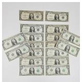 (12) $1 Blue Seal Silver Certificates & More