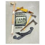 Tomahawks, Knives, Sign