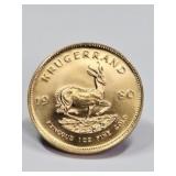 1980 South African Krugerrand 1 OZ Fine Gold Coin