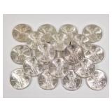 20 Mexican 1982 Libertad 1OZ Silver Coins