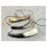 2 Gun Powder Horns, 1 Blow Horn