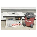Bosch Benchtop Router Table, Shop Vac