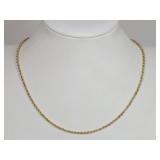 4.71 Grams 14KT Gold 18-in Rope Chain