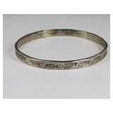 .553 OZT Sterling Silver Taxco Bird Bangle