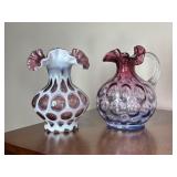 2 Fenton Art Glass Vases