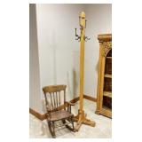 Hall Tree, Child's Wood Rocker