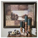Wall Art, Duck Decoy, Candle Holders