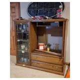 Entertainment Cabinet w/ Lead Glass Door