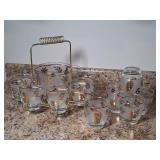 Vintage Libbey Golden Foliage Glassware Set