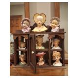 Wall Shelf, Head Vases, Napcoware