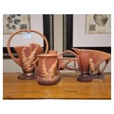 4 Vintage Foxglove Roseville Pottery Pieces
