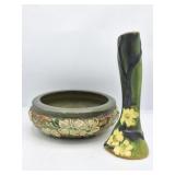 2 Roseville Dogwood Pottery Pieces