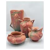 4 Roseville Pottery: Bleeding Heart & Columbine
