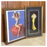 Dazzling Art Deco Framed Pin Up Wall Art