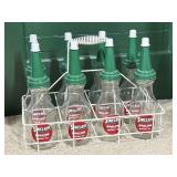 Sinclair Branded Glass OIl Bottles and Case