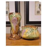 2 Vintage Wisteria Roseville Pottery Pieces