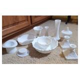 Fenton, Westmoreland, Milk Glass, Baskets, Vases