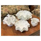 Fenton Milk Glass Hobnail: Bowls, Plates, Epergne