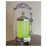 Pickle Caster with Uranium Glass Cylinder