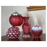 Fenton Glass Bowl and Ewer