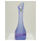 Bohemia Glass Matte Purple Swung Style Vase