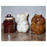 3 Vintage Cookie Jars: McCoy & Unmarked