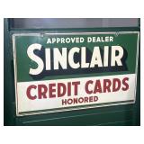 Double-Sided Sinclair Credit Card Sign