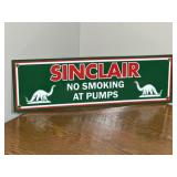 Sinclair No Smoking At Pumps Porcelain Sign