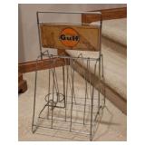 Gulf Oil Can Rack