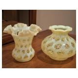 Fenton Topaz Opalescent Coin Dot