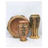 3 Roseville Florentine I Pottery Pieces